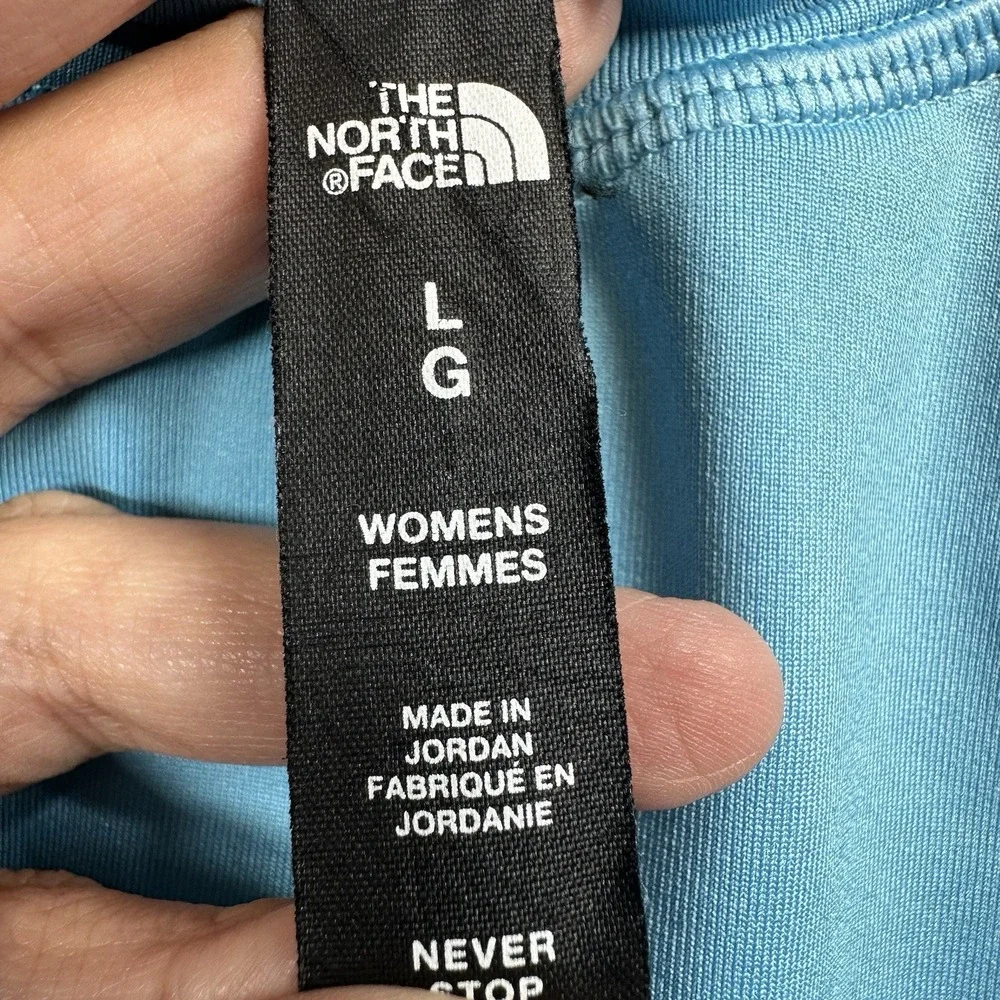 The North Face FlashDry‎ Breeze Long Sleeve Shirt Unisex L Blue Performance Logo